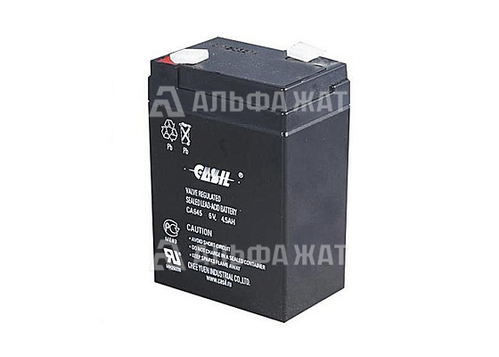 Батарея аккумуляторная 6В-4,5 Ah к фонарю ФОС3-5/6