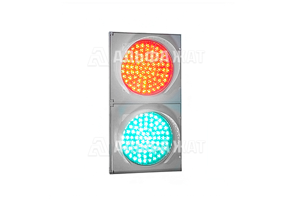 Светофор Т.8 для автомоек и внутренних территорий предприятий (объемный корпус)
