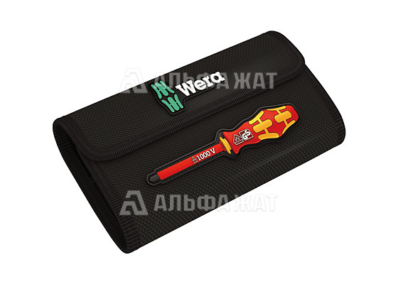 Набор насадок Kraftform Kompakt VDE 16 Universal 1 с отверткой-битодержателем и пробник, 16 предметов