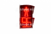 Пешеходный светофор П.1.1 с табло обратного отсчета времени красного и зеленого сигнала, анимацией и программируемым УЗСП (монолитный корпус)