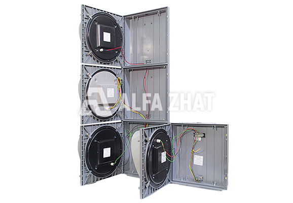 Кері уақыт санағы таблосынан Т.1.п.2 көлік бағдаршамы (жалпақ корпус)