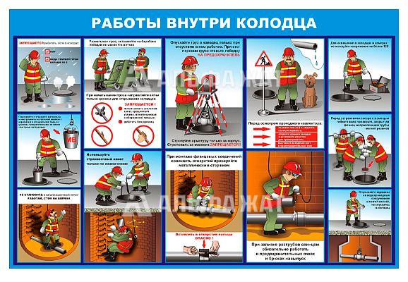 Стенд информационный «Работы внутри колодца»