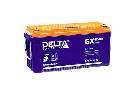 Свинцово-кислотный аккумулятор Delta GX 12-80