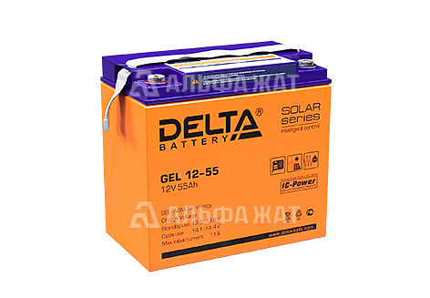 Свинцово-кислотный аккумулятор Delta GEL 12-55