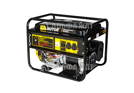 Бензиновый генератор HUTER DY6500LX с колесами