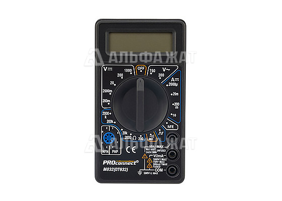 Мультиметр портативный M832 (DT832) PROconnect Мультиметр портативный M832 (DT832) PROconnect
