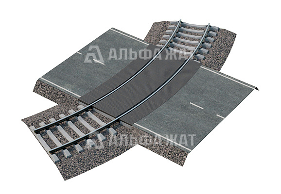 Резинокордовый настил для радиусных путей и стрелочных переводов