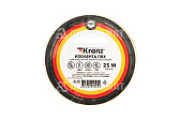 Изолента ПВХ KRANZ 0,13х15 мм, 25 м, белая упаковка (5 роликов)