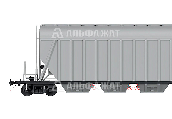 Вагон-хоппер для перевозки минеральных удобрений с осевой нагрузкой 25 тс 19-1299
