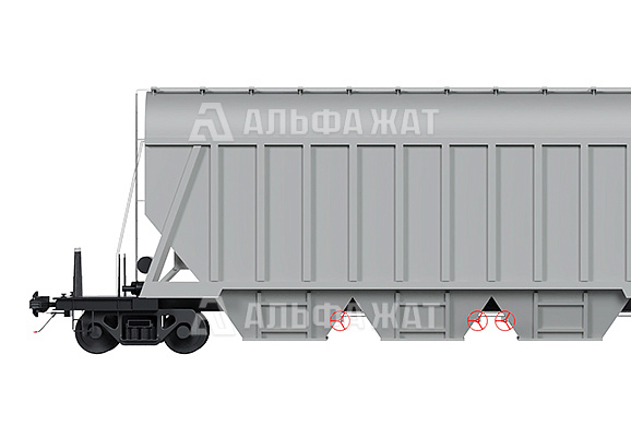 Вагон-хоппер для перевозки минеральных удобрений и сыпучих грузов 19-1273-02
