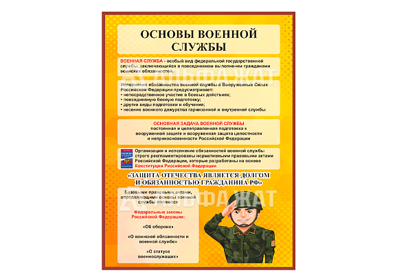 Стенд информационный «Основы военной службы»
