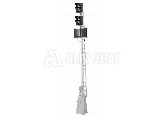 LED-Vierzeichensignalisation Mastlichtsignal 17953-00-00 TU32 ZSCH 2141-2009 mit 2 Fahrtrichtungsanzeigern und einem Transformerkasten LED-Vierzeichensignalisation Mastlichtsignal 17953-00-00 TU32 ZSCH 2141-2009 mit 2 Fahrtrichtungsanzeigern und einem Transformerkasten