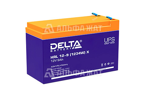 Свинцово-кислотный аккумулятор Delta HRL 12-9 (1234W) X