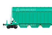 Вагон-хоппер для перевозки минеральных удобрений и сыпучих грузов 19-1274