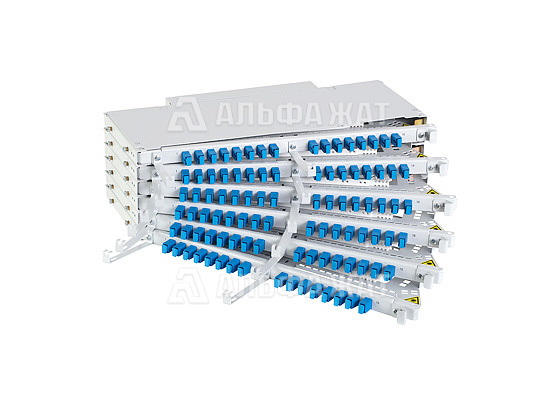 Кросс оптический поворотный ШКОС-6П-3U/6-96-SC-96-SC/SM-96-SC/UPC