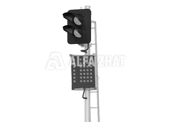 2-units LED high colour light signal with a route indicator 17671-00-00 TU 32 СSHCH 2141-2009 
