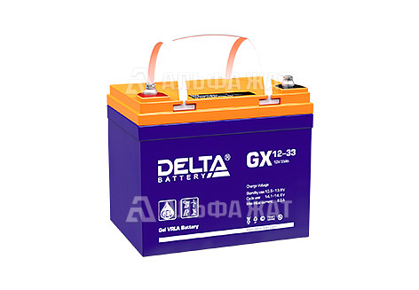 Свинцово-кислотный аккумулятор Delta GX 12-33