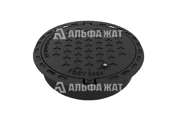 Люк плавающий с шарниром и замком ВЧШГ ТМ (Д 400) 2,7,9-60 140 мм