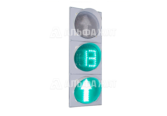 Транспортный светофор Т.2.2 с табло обратного отсчета (плоский корпус)
