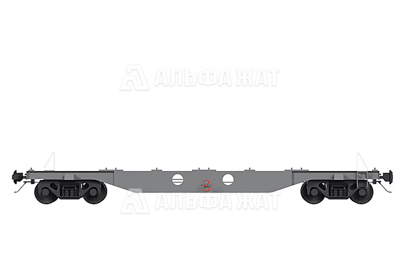 Вагон-платформа 40-футовая для перевозки крупнотоннажных контейнеров 13-1258-04