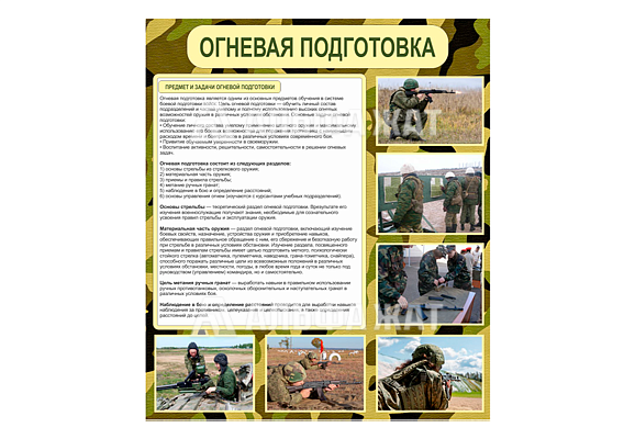 Стенд информационный «Огневая подготовка»