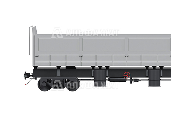 Вагон-самосвал (думпкар) для перевозки сыпучих и кусковых грузов с насыпной плотностью до 1,7 т/ куб. м 32-9792