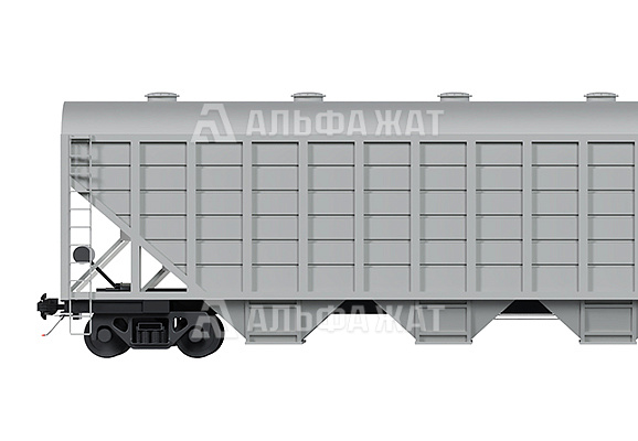 Вагон-хоппер для перевозки технического углерода с защитой от атмосферных осадков 25-1236