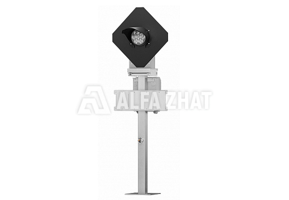 Single-section LED ground light signal 18064-00-00 with a square shield