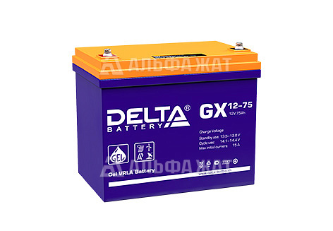 Свинцово-кислотный аккумулятор Delta GX 12-75
