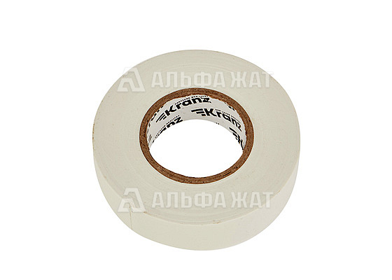 Изолента ПВХ профессиональная KRANZ 0,18х19 мм, 20 м, белая упаковка (10 роликов)