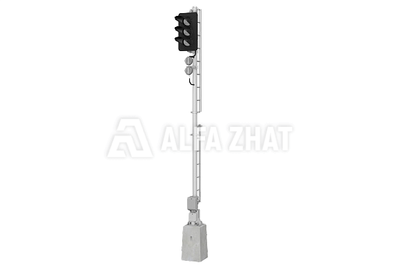 LED-Dreibegriffvorsignal 17946-00-00-00 TU32 ZSCH 2141-2009 mit einem Transformerkasten