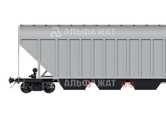 Вагон-хоппер для перевозки зерна 19-1298