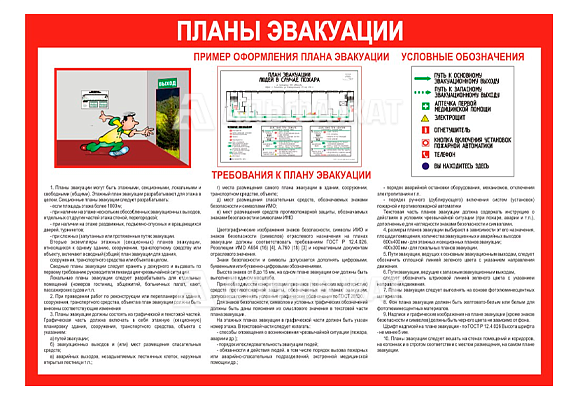 Стенд информационный «Планы эвакуации»