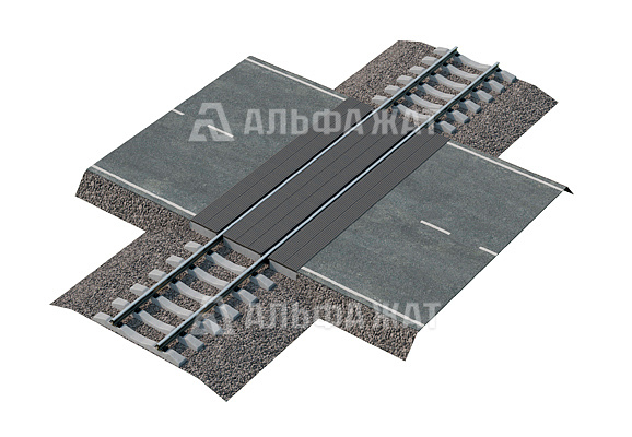 Резиножелезобетонный настил для узкой колеи 1067 мм